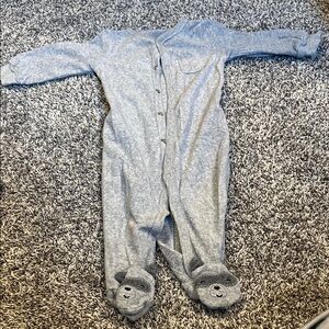 Carter's Gray One Piece with Bear Feet